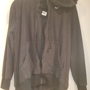 Nike Black Zip-Up Hooded Sweatshirt